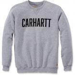Sweat col rond logo Carhartt Heather Grey - S