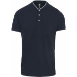 Polo col mao manches courtes homme Navy / White - XS