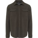 Surchemise polaire doublée sherpa Dark Khaki / Storm Grey - S