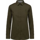 Chemise coton Nevada manches longues femme Light khaki - XS