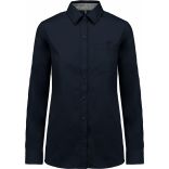 Chemise coton Nevada manches longues femme Navy - XS