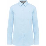 Chemise coton Nevada manches longues femme Sky Blue - XS