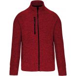 Veste zippée chinée homme Red Melange - S