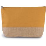Pochette en toiles de coton et jute Cumin Yellow / Natural