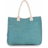 Sac shopping en juco Turquoise