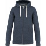 Sweat-shirt vintage zippé à capuche homme Night Blue Heather - S