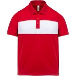Polo manches courtes enfant Sporty Red / White - 4/6
