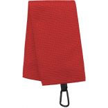 Serviette de golf nid d'abeille Red - 50x40cm