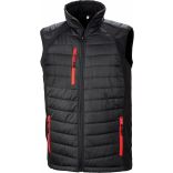 GILET SOFTSHELL REMBOURRÉ BLACK COMPASS Black / Red - XS