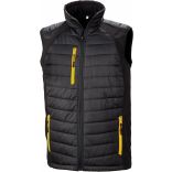 GILET SOFTSHELL REMBOURRÉ BLACK COMPASS Black / Yellow - XS
