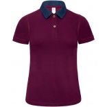 Polo femme DNM Forward PWD31 - Denim / Burgundy