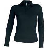 Polo femme manches longues K244 - Black