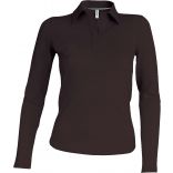 Polo femme manches longues K244 - Chocolate