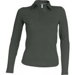 Polo femme manches longues K244 - Dark Khaki