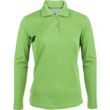 Polo femme manches longues K244 - Lime