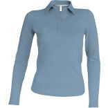 Polo femme manches longues K244 - Sky Blue