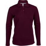 Polo femme manches longues K244 - Wine