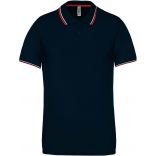 Polo manches courtes avec liserés contrastés K250 - Navy / Red / White