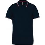 Polo manches courtes avec liserés contrastés K250 - Navy / Wine / White