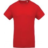 T-shirt homme coton bio col rond K371 - Red
