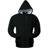 Sweat-shirt à capuche zippé K444 - Black