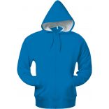 Sweat-shirt à capuche zippé K444 - Light Royal Blue