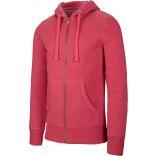 Sweat-shirt homme zippé capuche "mélange" K460- Dark Red Heather