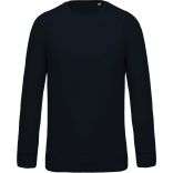 Sweat-shirt homme bio col rond manches raglan K480 - Navy