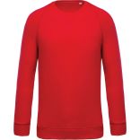 Sweat-shirt homme bio col rond manches raglan K480 - Red