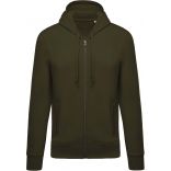 Sweat-shirt homme bio zippé capuche K484 - Mossy Green