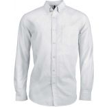 Chemise homme oxford lavée manches longues K516 - White