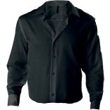 Chemise manches longues ajustée sans repassage K522 - Black