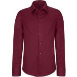 Chemise manches longues coton/élasthanne K529 - Wine