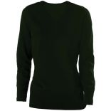 Pull femme col V K966 - Forest Green