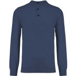 Pullover premium col boutonné K983 - Navy Heather