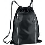 Sac à dos avec cordelettes et poche KI0128 - Black / Black