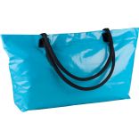 Sac cabas en coton enduit KI0246 - Turquoise