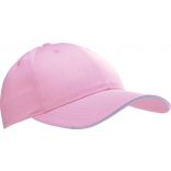 Casquette Polycoton 6 panneaux KP126 - Pink / White-One Size