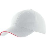 Casquette sport 4 panneaux KP132 - White / Red