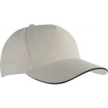 Casquette 5 panneaux Bio KP210 - Natural / Navy