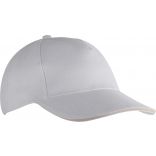 Casquette 5 panneaux Bio KP210 - White / Natural