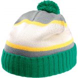 Bonnet long KP507 - Kelly Green / Light Grey / Natural / Yellow-One Size