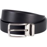 Ceinture classic en cuir pleine fleur KP807 - Black