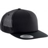Casquette 5 panneaux Trucker classique KP911 - Black / Black / Black