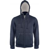 Sweat-shirt à capuche doublé sherpa unisexe KV2310 - Navy Heather