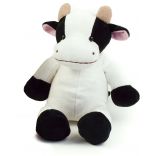 Peluche VACHE - Black / White-M (34 cm)