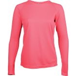 T-shirt femme manches longues sport PA444 - Fluorescent Pink