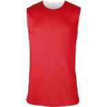 Maillot basket réversible unisexe PA464 - Sporty Red / White - 
