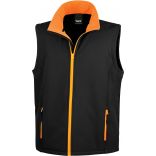 Bodywarmer Softshell Homme Printable R232M - Black / Orange