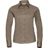 Chemise manches longues femme twill RU916F  - Khaki Beige